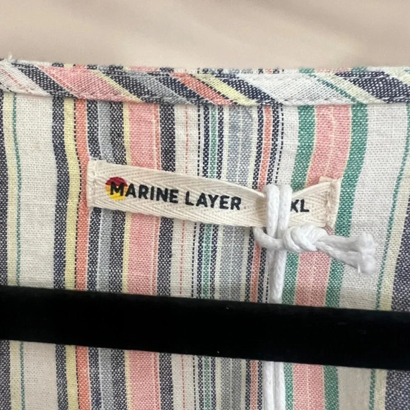 Marine Layer Camilla Midi Dress Multi Striped Size XL NWT - Picture 8 of 15